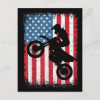 Dirt Vélo Drapeau Américain Motocross Vélo Hommes