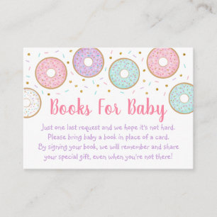 Carte D'accompagnement Donut Pink Gold Pastel Baby shower Demande de rése