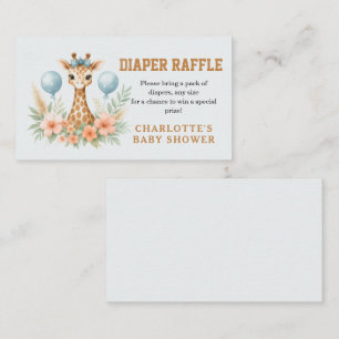 Carte D'accompagnement Douce Fête de Naissance de Bébé Girafe Garçon   Sa
