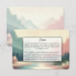 Carte D'accompagnement Douces Échos de la Mariée des Montagnes