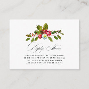 Carte D'accompagnement Douche à écran de Fête des mariées de Noël Holly