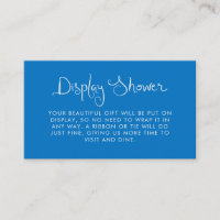 Douche Affichage Bleu Manuscrit Fantaisiste