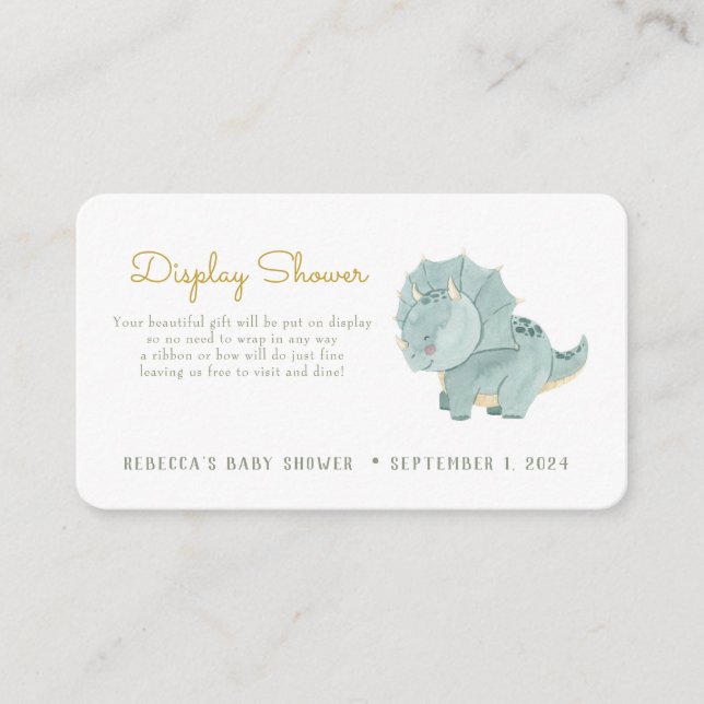 Carte D'accompagnement Douche Affichage Cute Dinosaur (Devant)