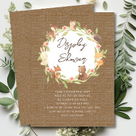 Carte D'accompagnement Douche d'affichage en forêt enchantée