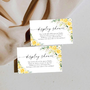 Carte D'accompagnement Douche de fleurs jaunes élégantes