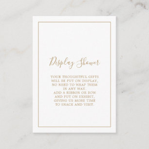 Carte D'accompagnement Douche écran minimaliste or