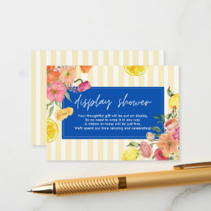 Carte D'accompagnement Douche étanche à Fête des mariées citron