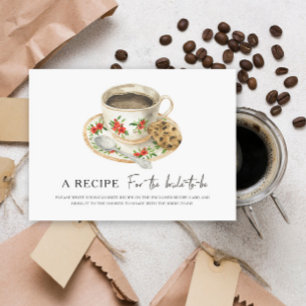 Carte D'accompagnement Douche nuptiale café Recette pour la mariée à être