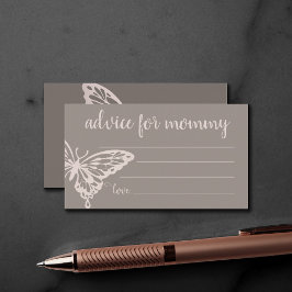 Carte D'accompagnement Douche papillon chic | Blush Taupe Conseils pour m