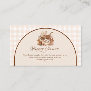 Carte D'accompagnement Douchez Affichage Gingham Tombez Amoureux