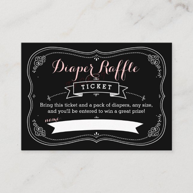 Carte D'accompagnement Doux Baby shower fantaisie Raffin Insertion (Devant)