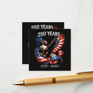 Carte D'accompagnement Drapeau américain de l'aigle du 250e anniversaire