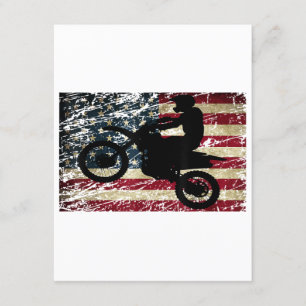 Carte D'accompagnement Drapeau Dirt Vélo USA Drapeau T-Shirt Motocross Dr