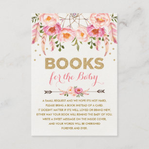Carte D'accompagnement Dreamcatcher Floral rose / Livres de livres pour b