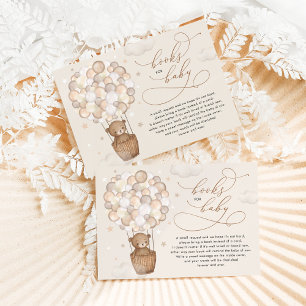 Carte D'accompagnement Dreamy Teddy Bear Hot Air Balloon Livres pour bébé