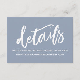 Carte D'accompagnement Dusty Blue Décontracté Handwriting Détails du Mari