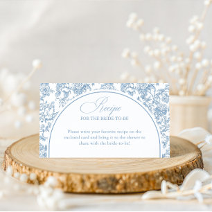 Carte D'accompagnement Dusty Blue Floral Toile Baby Shower de mariage