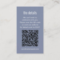 Dusty Blue Gray Détails de Mariage Moderne Minimal