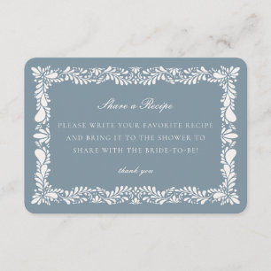 Carte D'accompagnement Dusty Blue Talavera Tile Partager une recette Insé