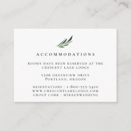 Carte D'accompagnement Dusty Mauve Botanical Mariage Hébergements