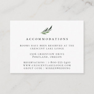 Carte D'accompagnement Dusty Mauve Botanical Mariage Hébergements