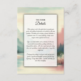 Carte D'accompagnement Echos doux des montagnes