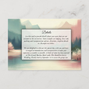 Carte D'accompagnement Echos doux des montagnes