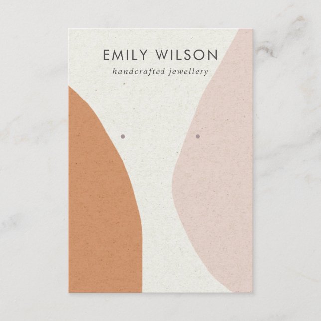 Carte D'accompagnement Écran d'oreille Abstrait moderne rouille (Devant)