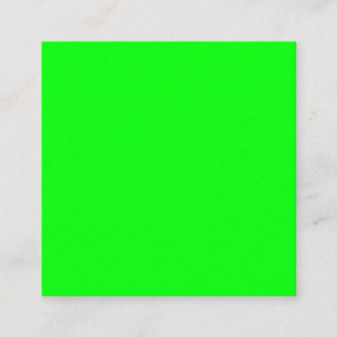 Carte D'accompagnement Écran vert néon moderne brillant solide cool simpl