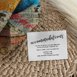 Carte D'accompagnement Écriture Décontractée moderne Hébergements Mariage