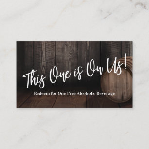 Carte D'accompagnement Écriture manuscrite Billet de boisson en fût de bo