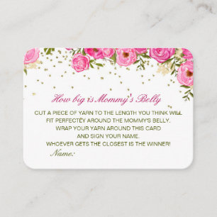 Carte D'accompagnement Editable How Big is Mommy's Belly Card