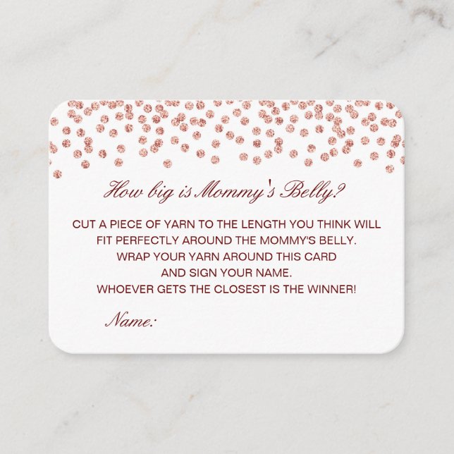 Carte D'accompagnement Editable How Big is Mommy's Belly Card (Devant)