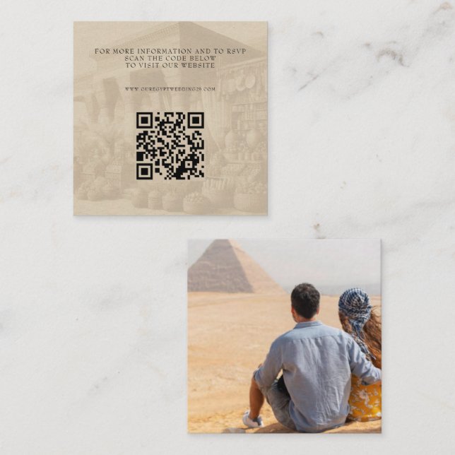 Carte D'accompagnement Egypt Passport QR (Devant / Derrière)