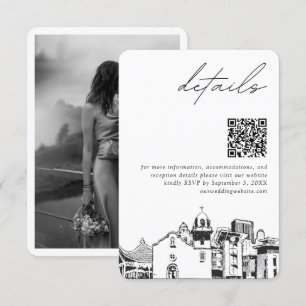 Carte D'accompagnement El Paso Mariage Détails Moderne QR Code