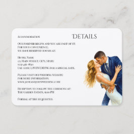 Carte D'accompagnement Élégance intemporelle Mariage Golden Romance Coupl