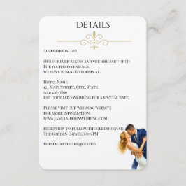 Carte D'accompagnement Élégance intemporelle Mariage Golden Romance Coupl