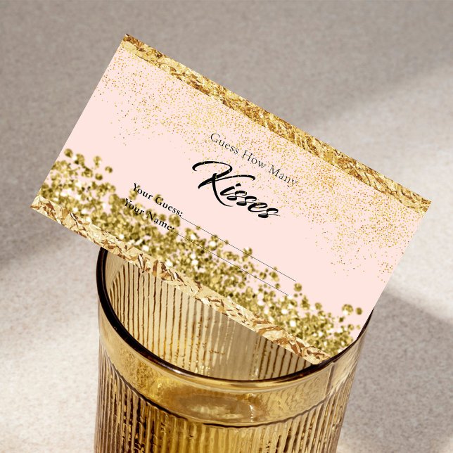 Carte D'accompagnement Élégance moderne Combien de baisers Enclavement nu (Créateur téléchargé)