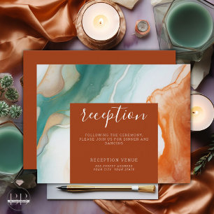 Carte D'accompagnement Élégant Agate Abstrait moderne en terre cuite