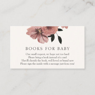 Carte D'accompagnement Elégant automne Floral Livres pour Baby insert car