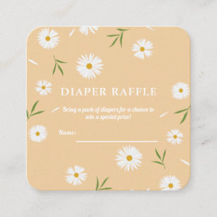 Carte D'accompagnement Élégant Baby shower de marguerites blanches
