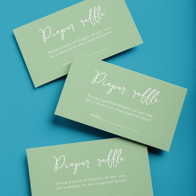 Carte D'accompagnement Élégant Baby shower de rousseur de couches vertes (Créateur téléchargé)