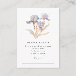 Carte D'accompagnement Élégant Baby shower Iris Déchets Raffle