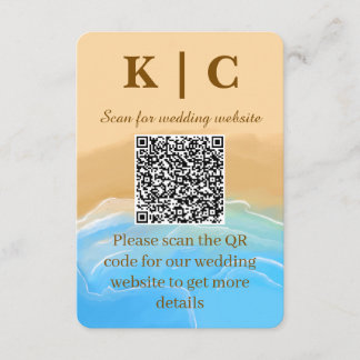 Carte D'accompagnement Elegant Beach theme Wedding Enclosure Card