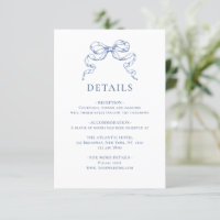 Elégant Blue French Garden Floral Détails Mariage