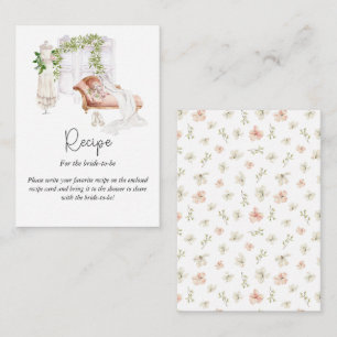 Carte D'accompagnement Elegant Boho Bride's Room Recipe Request