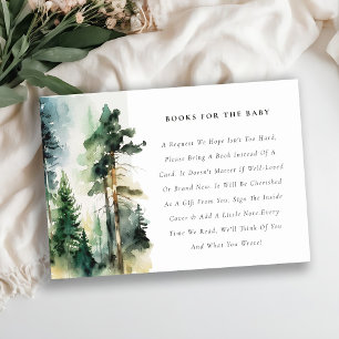 Carte D'accompagnement Elégant Books De Forêt Boisée Pour Le Baby shower