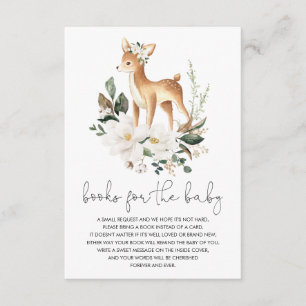 Carte D'accompagnement Élégant cerf de bébé Magnolia Floral Apportez un l
