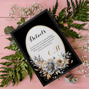 Carte D'accompagnement Elégant classique Floral Rustic Mariage Détails 5