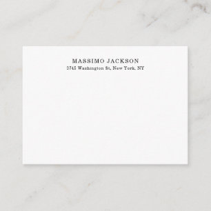Carte D'accompagnement Élégant Classique Noir Blanc Minimaliste